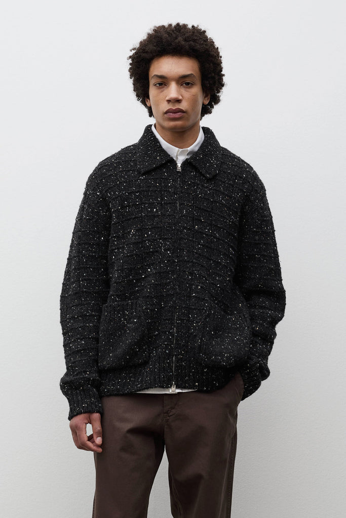 AW26 Norse Projects Aldrup Donegal Square Jacket, Charcoal Melange