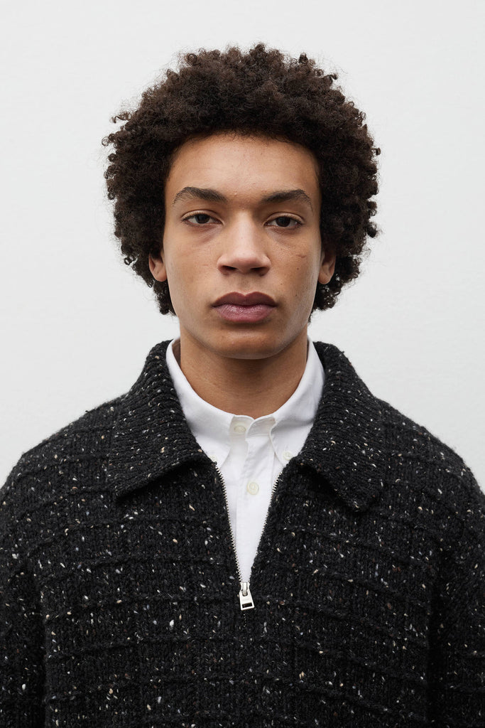AW26 Norse Projects Aldrup Donegal Square Jacket, Charcoal Melange