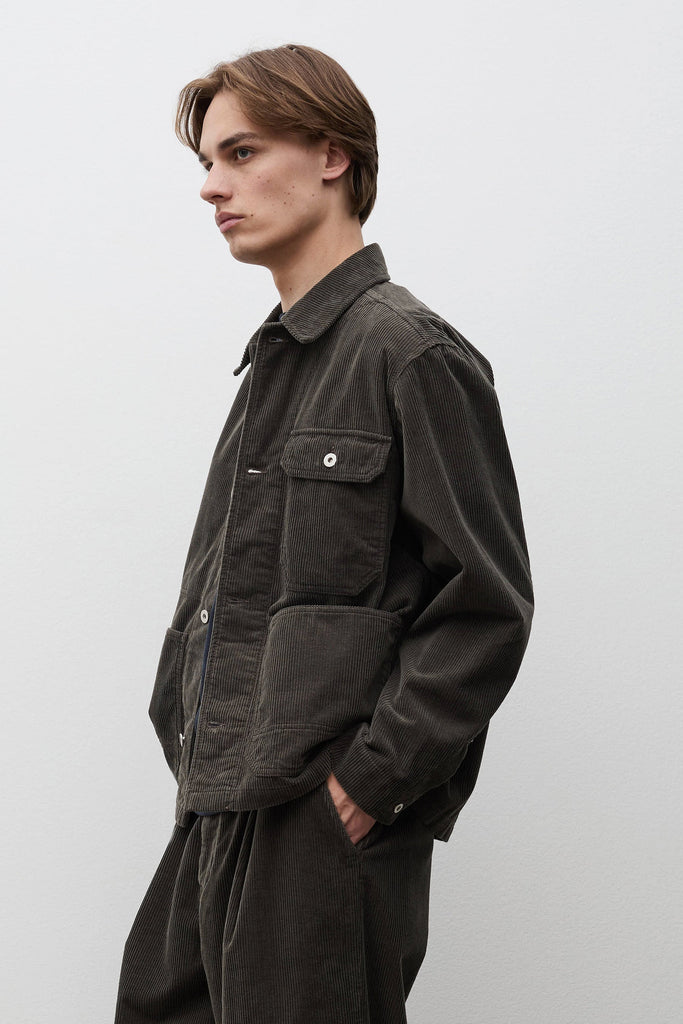 AW26 Norse Projects Vrigsted Wide Wale Corduroy Chore Jacket, Beluga