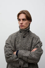 AW26 Norse Projects Reilstad Donegal Wool Balmacaan Raglan Coat, Charcoal Melange