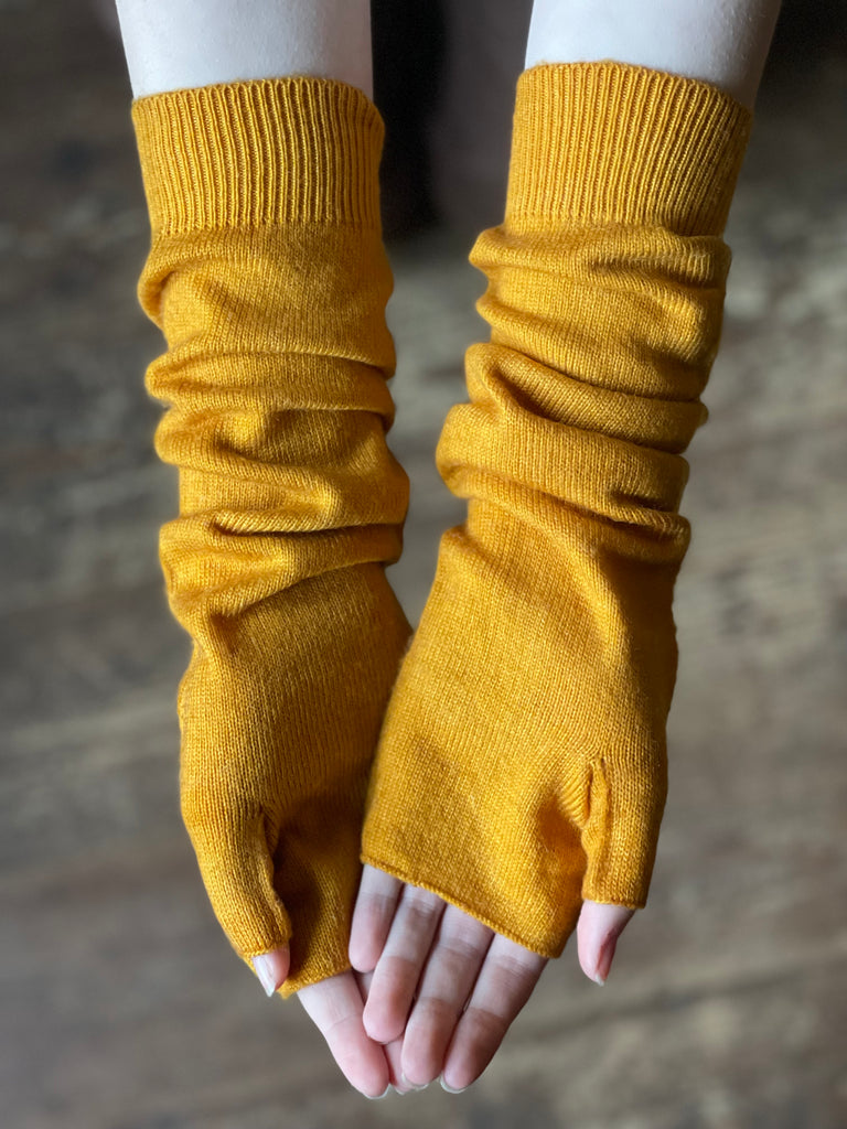 WDTS - Arm warmers in Mustard wool