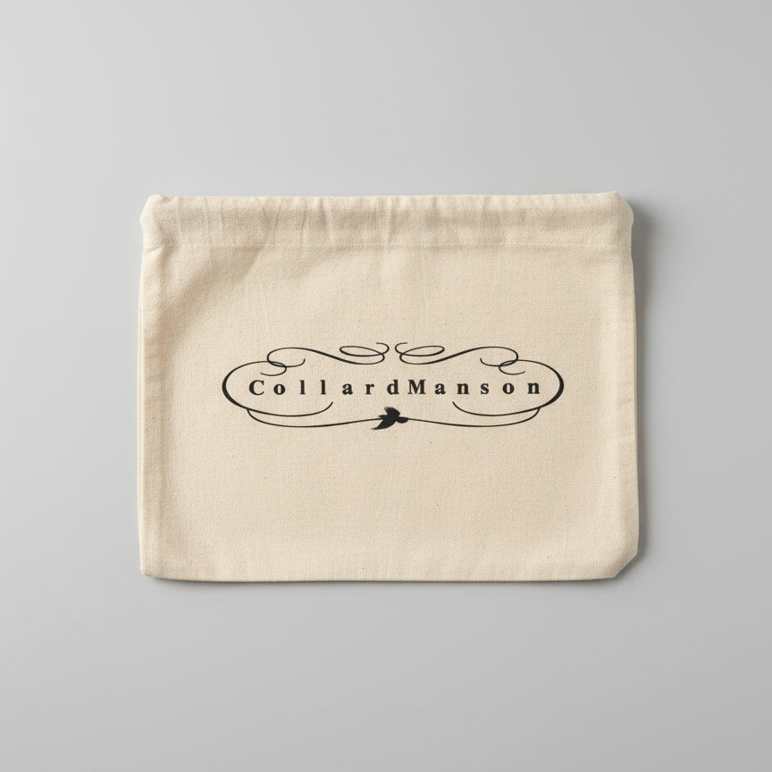 CollardManson Floral Black leather Pouch