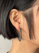Bamboo Hoops - silver