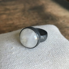 WDTS 925 Silver moonstone ring - oxidised