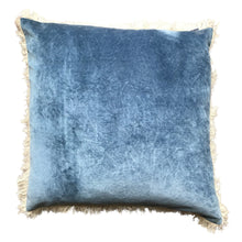 Stonewashed Velvet Cushion cover - blue 60x60