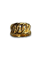 925 Silver Chain ring Gold