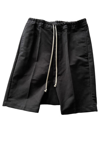 RICK OWENS FW23 RICK'S PODS BLACK IN BRUSHED HEAVY TWILL