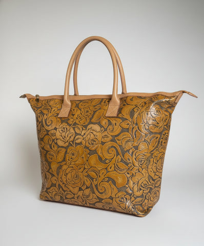 CollardManson Elke leather Bag - Havana floral