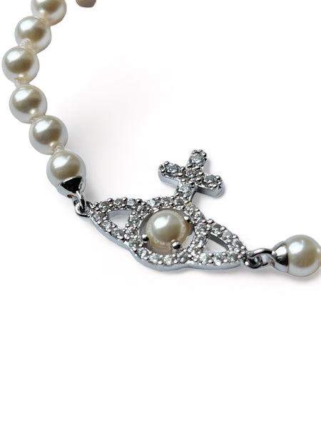 Vivienne Westwood OLYMPIA PEARL bracelet - Platinum