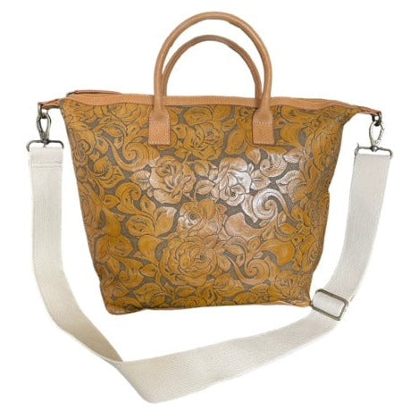 CollardManson Elke leather Bag - Havana floral
