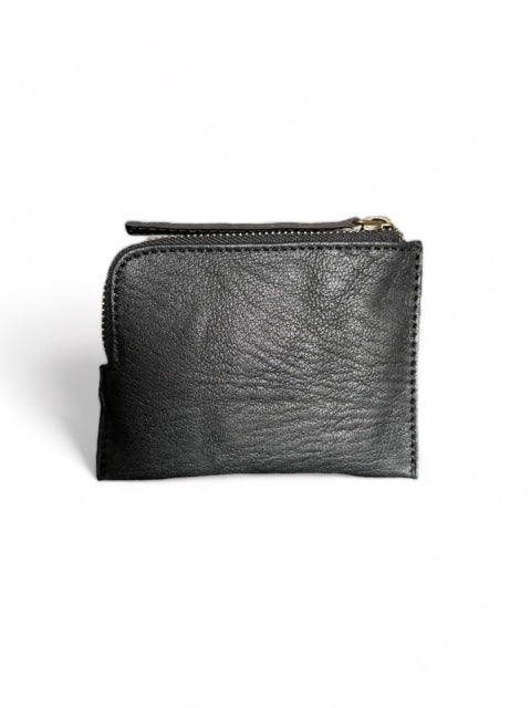 WDTS - Window Dressing the Soul - Black Cloudy Leather Zipped Wallet