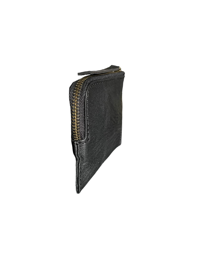 WDTS - Window Dressing the Soul - Black Cloudy Leather Zipped Wallet