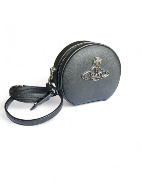 Vivienne Westwood Saffiano Biogreen Mini Round Crossbody