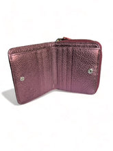 AW23 Vivienne Westwood Grain Leather Medium Zip Wallet, Purple