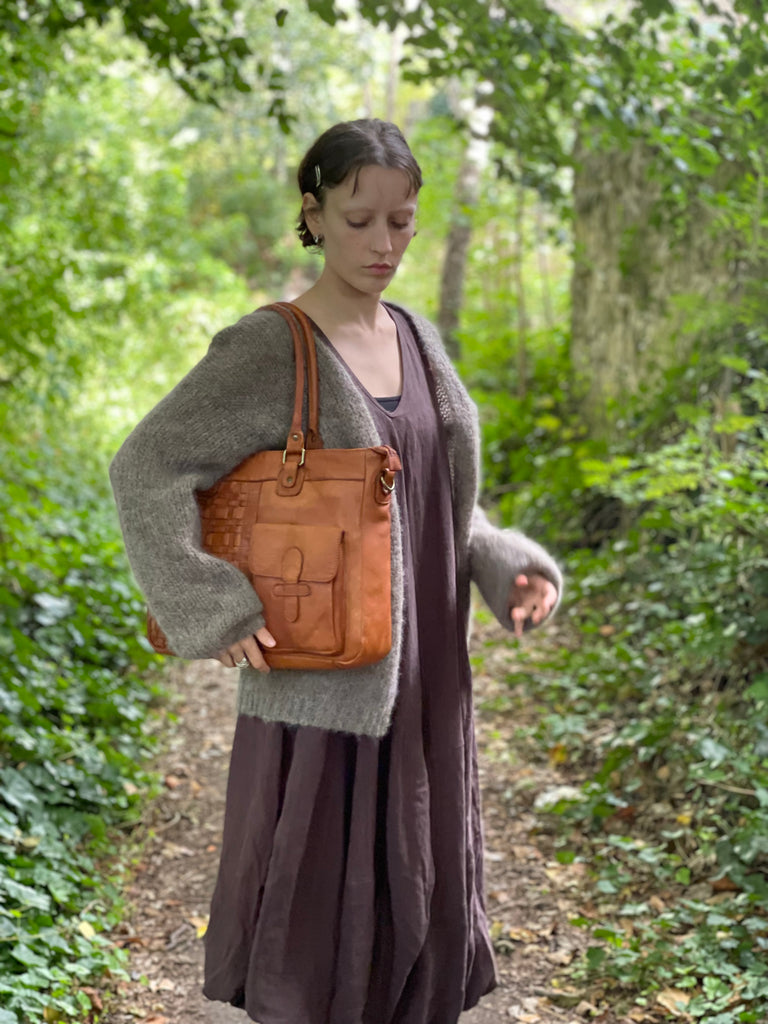 Sienna Bohemian Leather Bag - Tan