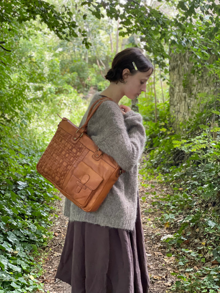 Sienna Bohemian Leather Bag - Tan