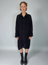 WDTS Shirt Dress in Cotton/Linen  - Black