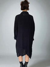 WDTS Shirt Dress in Cotton/Linen  - Black