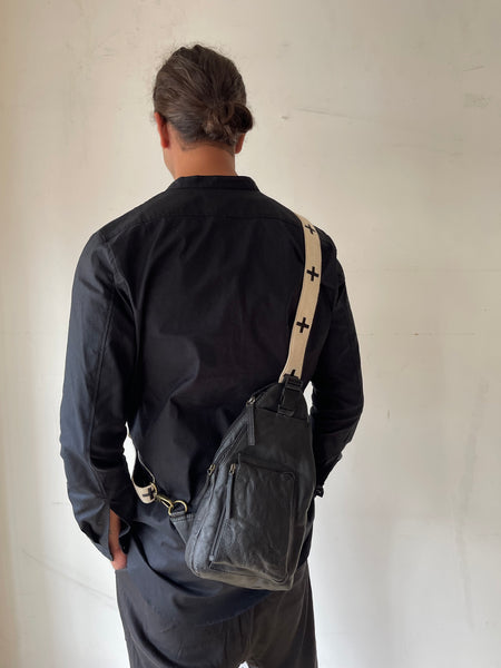 WDTS Crossbody Sling Bag w black cross strap