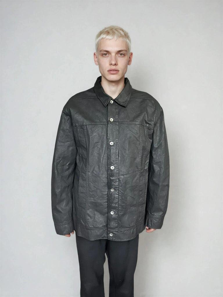 DRKSHDW by Rick Owens SS26 Denim Jumbo Mens Worker Coat