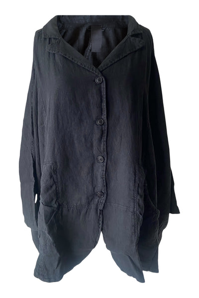 Rundholz SS26 3541102 Linen Jacket - Black