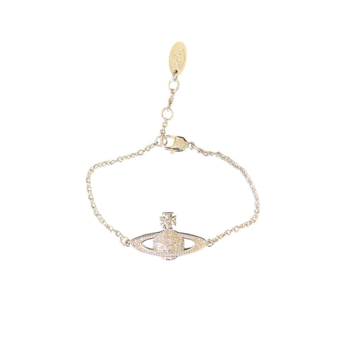 Vivienne Westwood Mini Bas Relief Chain Bracelet - Rhodium Vintage Rose