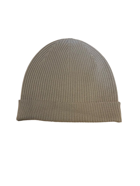 RICK OWENS FW25 RIBBED BEANIE PEARL