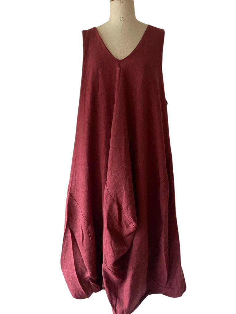 WDTS Mischa Dress Red Berry Linen