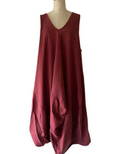 WDTS Mischa Dress Red Berry Linen