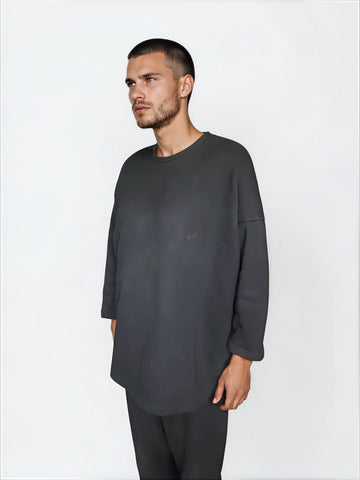 WDTS Asymmetric Heavy Jersey Heron Top Black