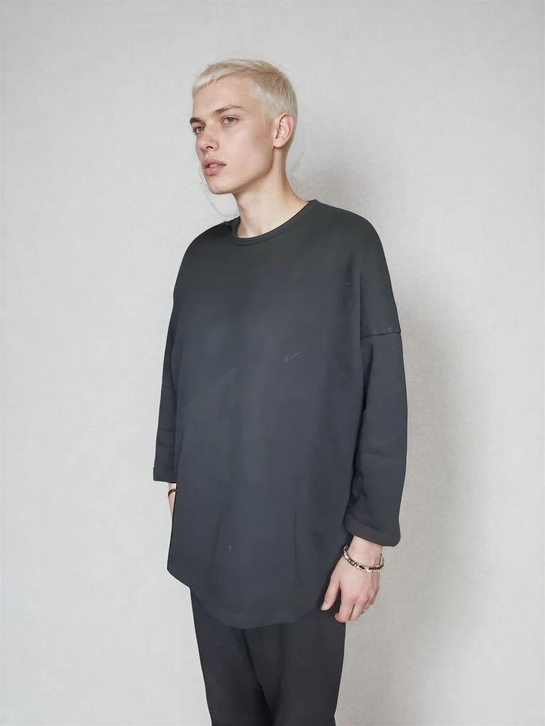 WDTS Asymmetric Heavy Jersey Heron Top Black