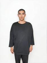 WDTS Asymmetric Heavy Jersey Heron Top Black