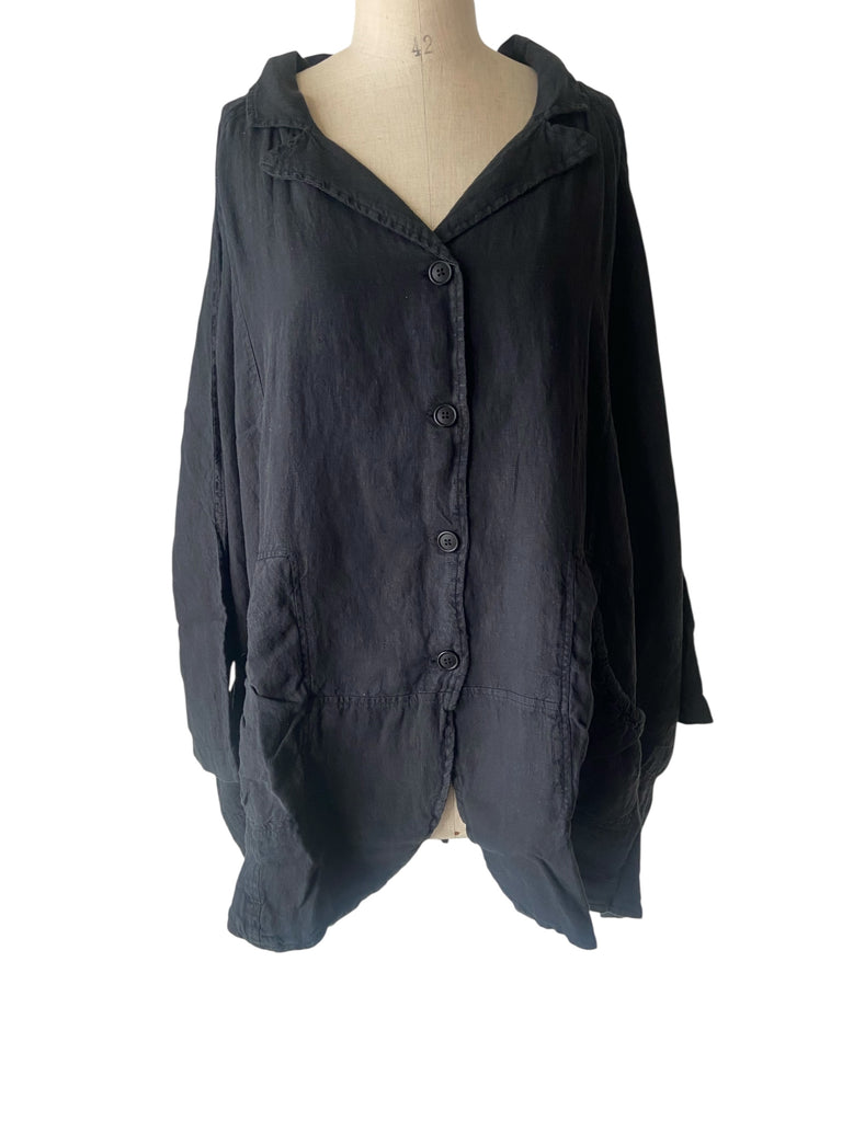 Rundholz SS26 3541102 Linen Jacket - Black