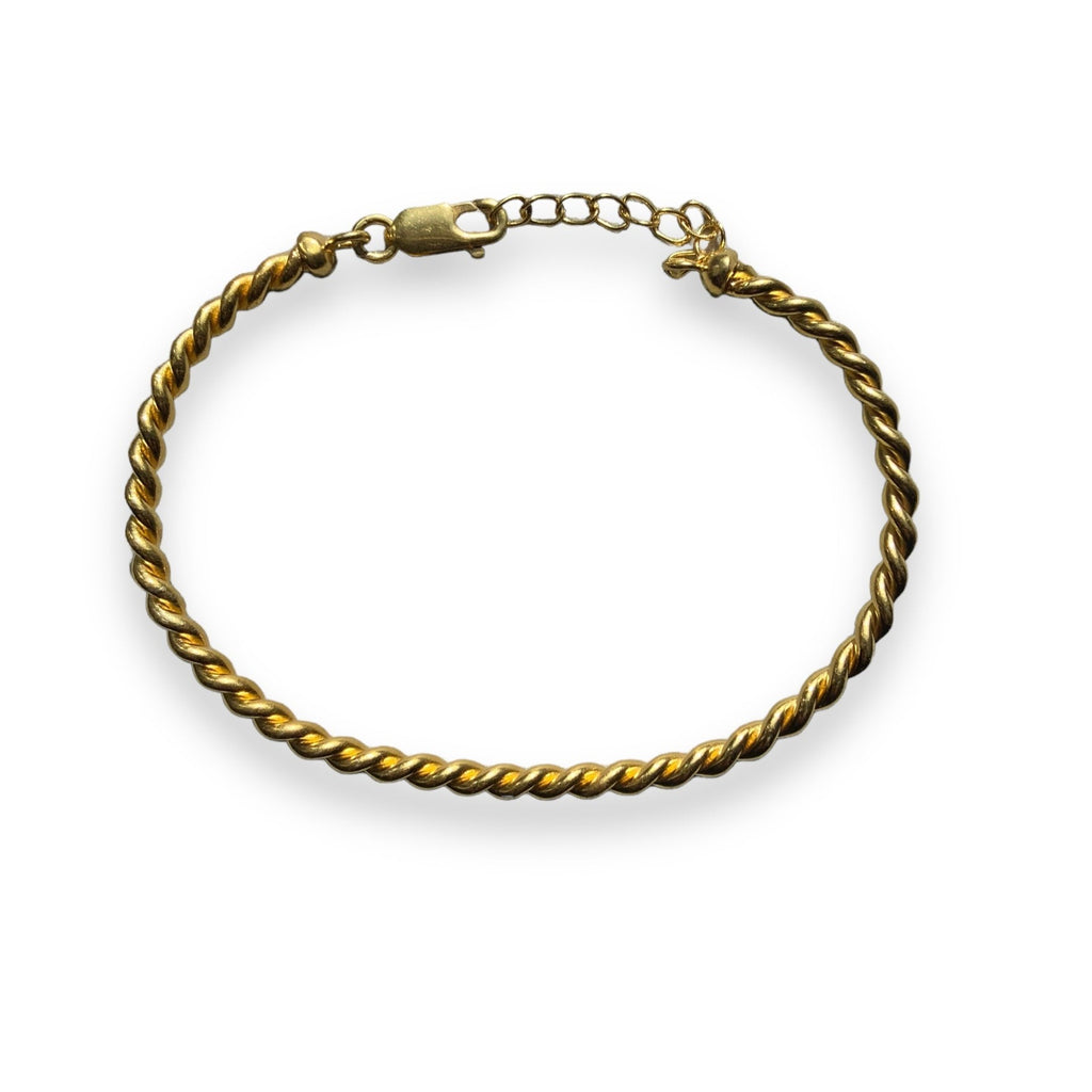 925 Gold Plated Silver rope chain bracelet