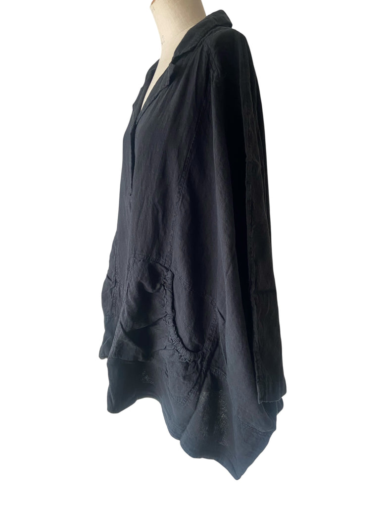 Rundholz SS26 3541102 Linen Jacket - Black