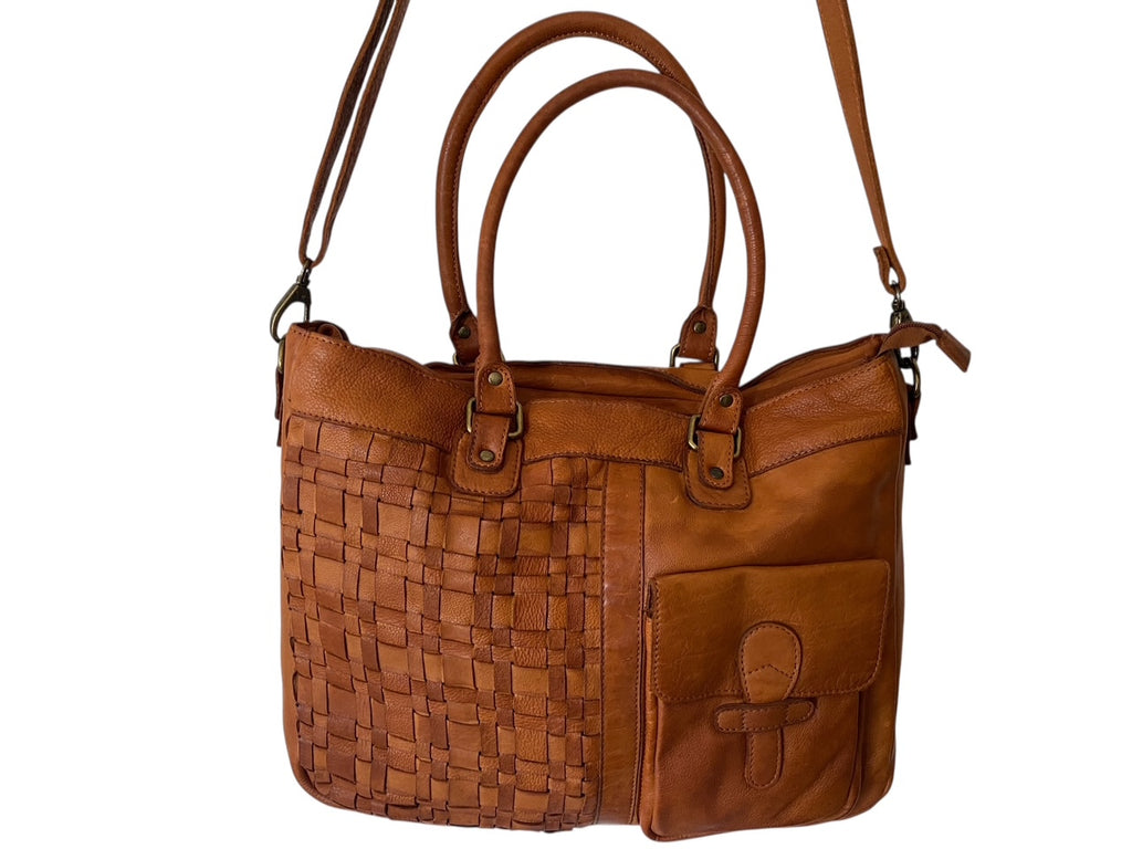 Sienna Bohemian Leather Bag - Tan