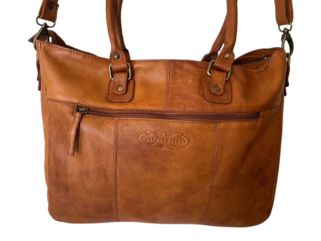 Sienna Bohemian Leather Bag - Tan