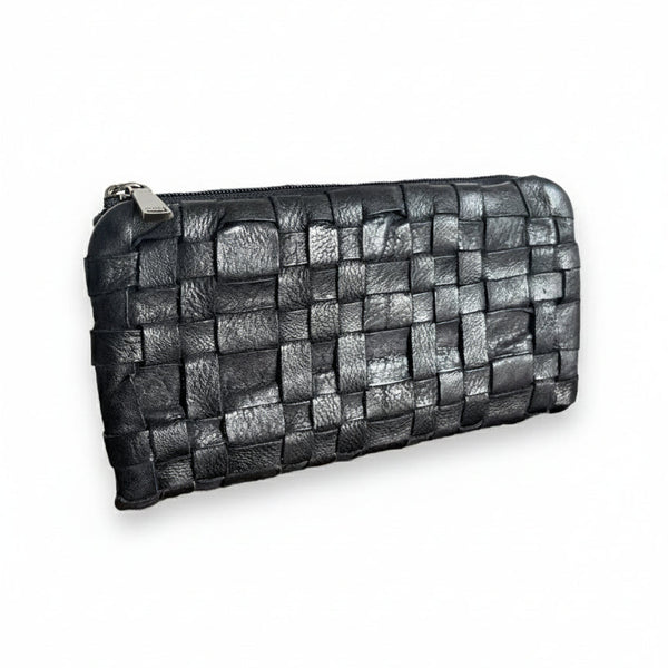 Sienna Bohemian Leather Purse -  Black
