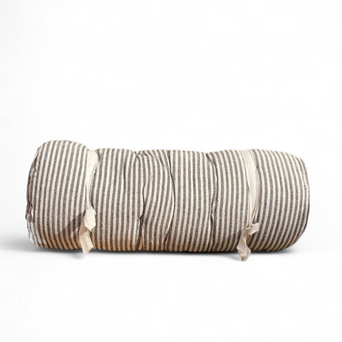 Maitri: Recycled Cream and Olive stripes mattress