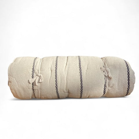 Cream and black stripe mattress