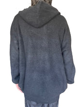 RICK OWENS FW25 CONCORDIANS GIMP HOODIE OVERSIZE IN BLACK ALPACA KNIT