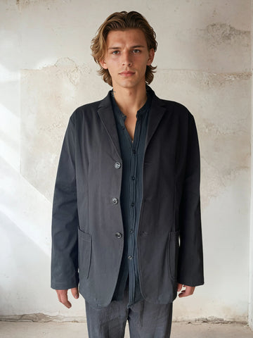 WDTS Mens Chore Jacket Black Cotton Drill