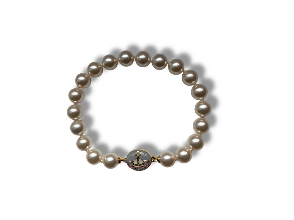 Vivienne Westwood Loelia Bracelet Gold Pale Blue