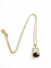 Luna necklace - gold with Black Onyx stone