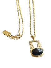 Luna necklace - gold with Black Onyx stone