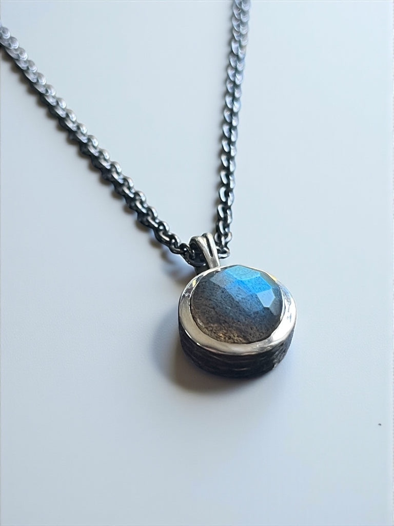 WDTS Pavani Necklace Labrodorite Stone - Silver Chain