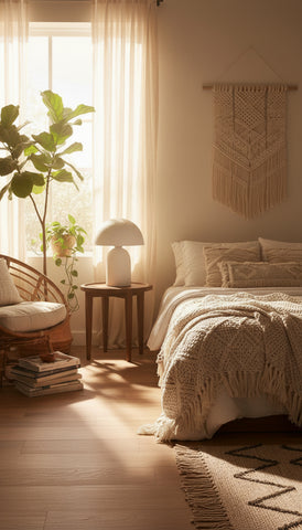 Elara lamp - Papier Mâché & Iron in White