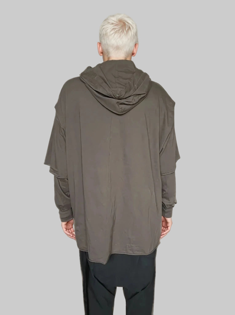 DRKSHDW BY Rick Owens SS26 TEMPLE Tommy Hustler Hoodie Dark Dust