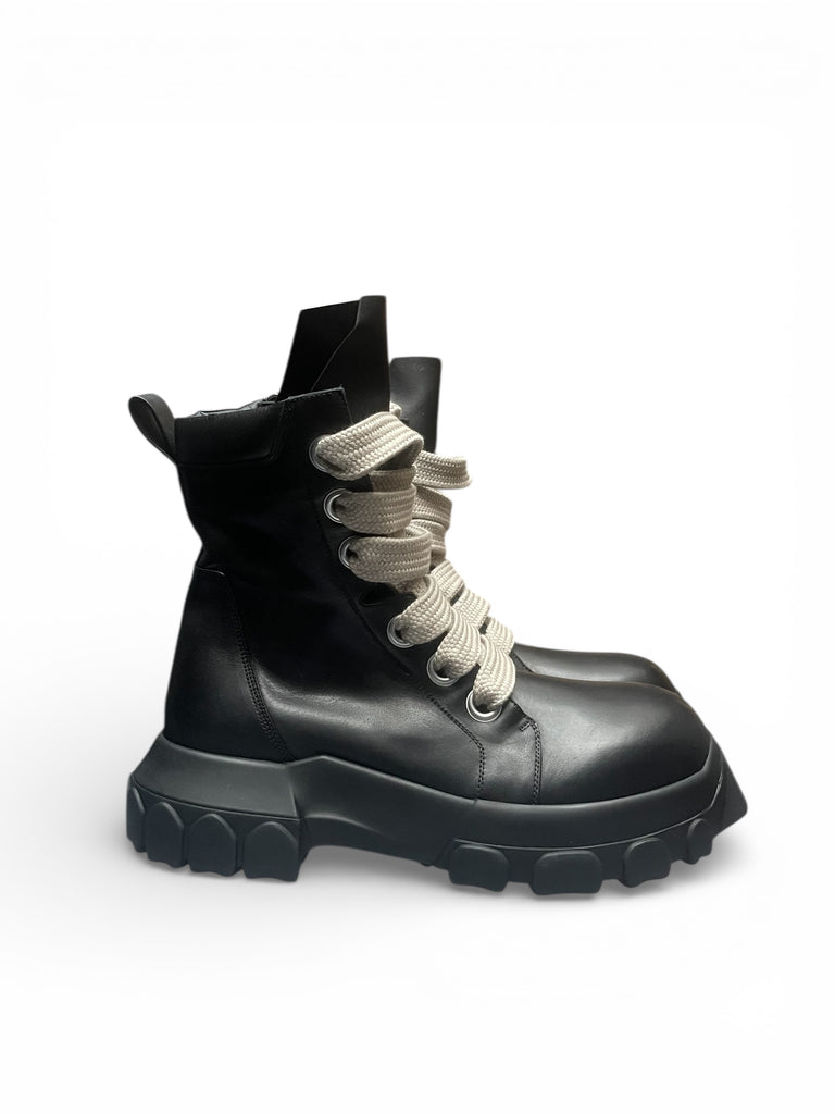 Rick Owens SS26 JUMBOLACE ARMY BOZO TRACTOR LEATHER BOOTS