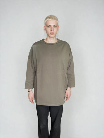 WDTS Asymmetric Heavy Jersey Heron Top Olive